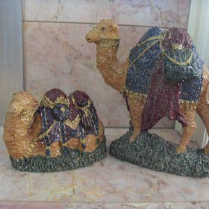 Belsnickle Nativity Camel Standing & Lying Down - 2 Figurines
